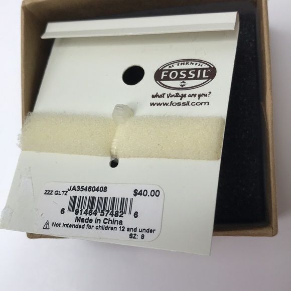 FOSSIL Silver Combo Ring Size 8 - Picture 5 of 5